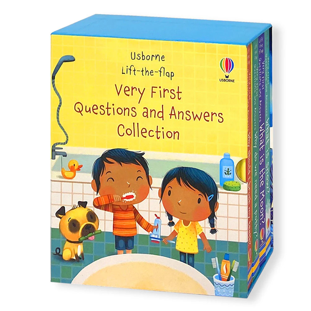 Usborne Lift-the-flap Very First Questions and Answers 4 Books Box Set NEW