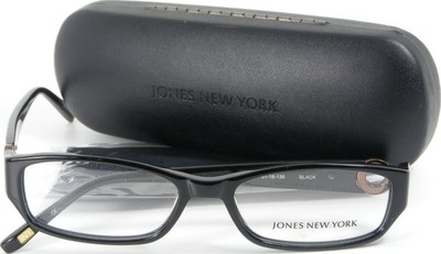 Jones New York J732 Brillengestell Schwarz Acetat Vollrand 51-16-135 NEU