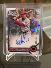 2022 Bowman Chrome #CPA-RCA Ricardo Cabrera  Atomic Refractor Autograph 097/100