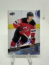 Kevin Bahl Signed Autograph 2020-21 Upper Deck Young Guns Card 720 Devils Flames