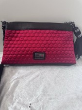 Love Moschino Quilted Shoulder Bag Black & Red with Chain Strap