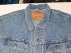 VINTAGE 1990S BLUE JEAN DENIM LEVIS LARGE JACKET W/LT WEAR 70589 355 BR14  — photo 2