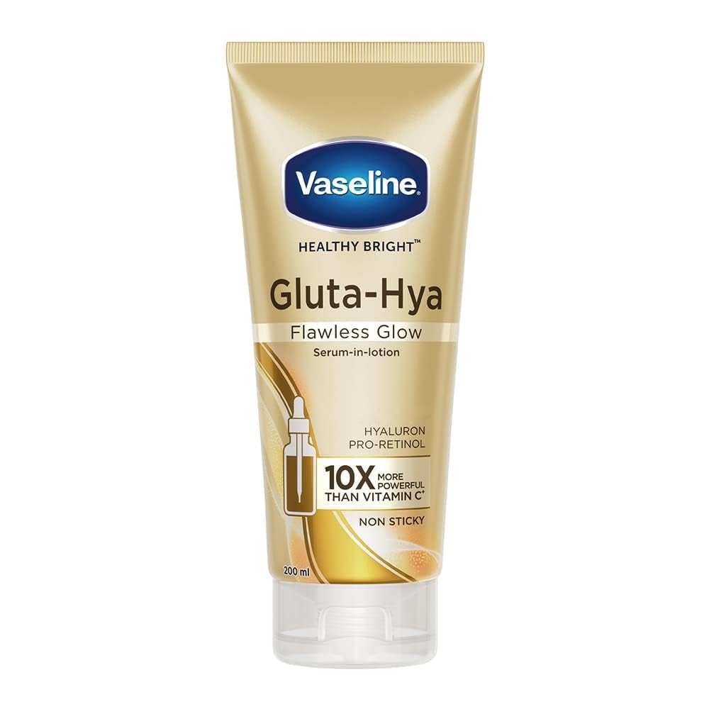 Vaseline Gluta-Hya Flawless Glow Lotion for Face & Body 200Ml Brighter Skin