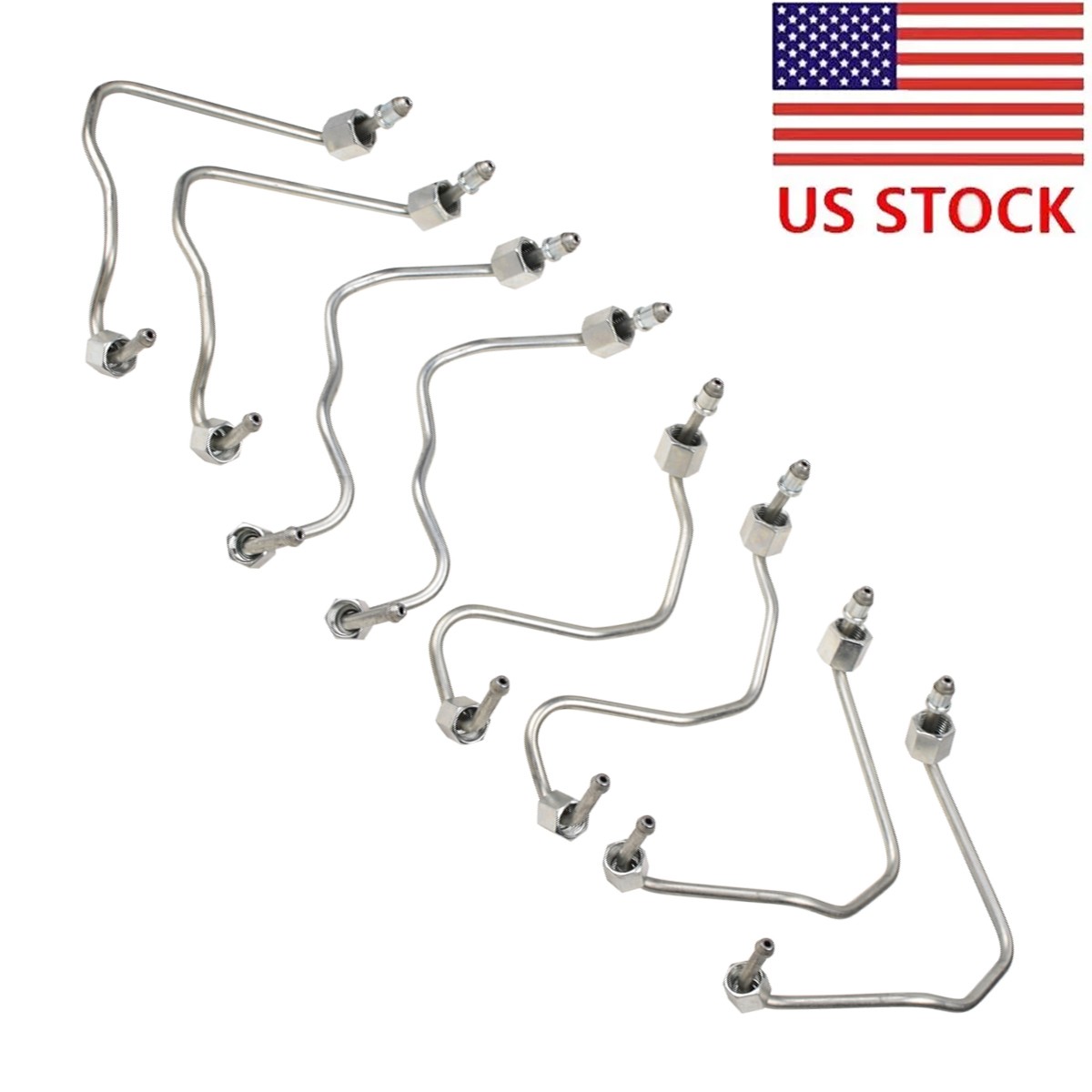 8 Pcs Fuel Injector Line Set for 11-16 GM Chevrolet Duramax 6.6L Diesel LML LGH