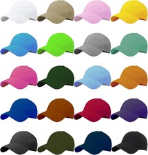 20 Pack Baseball Cap Blank Trucker Hats Bulk Adjustable Plain fo
