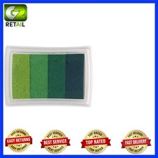 Creative Multi-Green Stamp Ink Pad for Artistic Paper  Fabric Projects