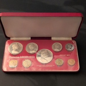 Franklin Mint 1970 Bahama Islands Proof Set Coin-of-the-Realm w/ COA