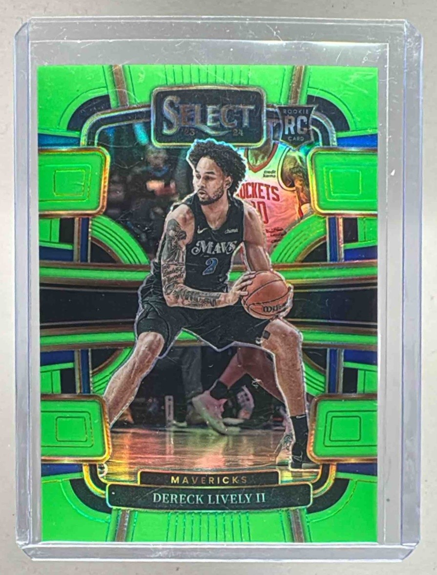 Dereck Lively II 2023 Panini Select #76 Neon Green Prizm Rookie RC Concourse /75