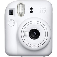 Fujifilm Instax Mini 12 Camera (Clay White) with instax mini film - 20 shots