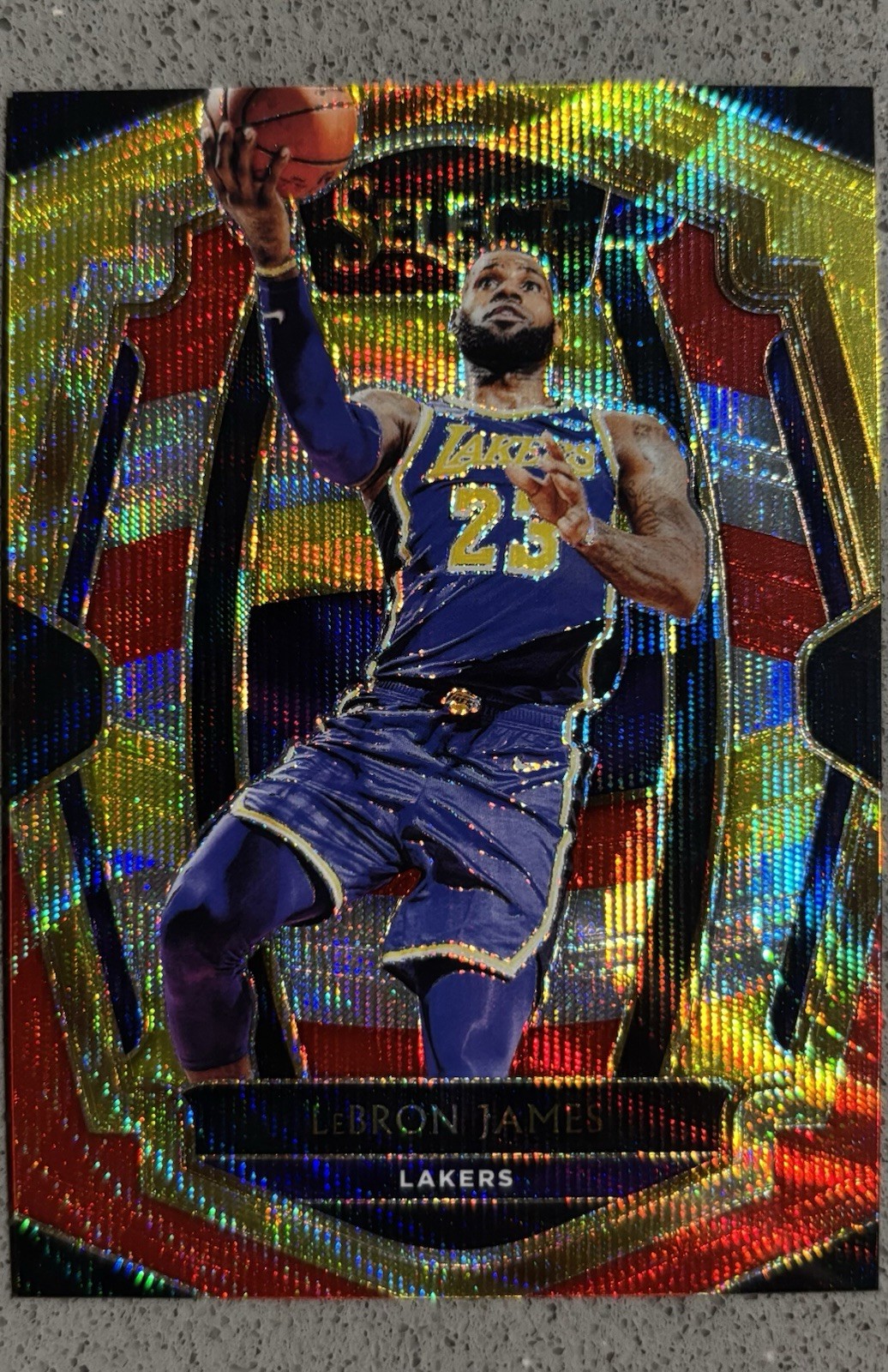 Lebron James 2018 Panini Select Tri-Color Prizm #118 Premier Level