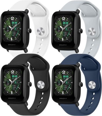 4 Pack Soft Silicone Strap Compatible with Amazfit GTS 4 20mm Quick Release