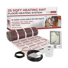 LuxHeat 25sqft Floor Heating Mat Kit   120v Electric Radiant Heated Floor