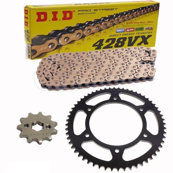 Kettensatz Aprilia RS4 125 4T 11-16 Kette DID 428 VX G&B Gold 136 Offen 13/60-image