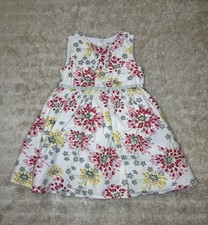 Mini Boden multicolored floral ruffled front sleeveless dress 3-4Y cottagecore