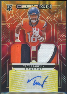 #ad Troy Franklin 2024 Panini Obsidian Rookie Materials Ink Molten FOTL # 28 Auto $79.99