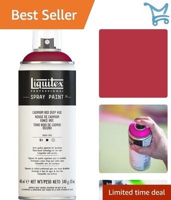 Spray Paint Acrylic Matte 12oz Cad Red Deep Hue Waterproof Low Odor