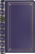 Spiral Bound Photo Album 300 Bi-Directional Memo Pockets Hold 4X6 Photos, Bay Bl