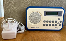 Roberts Play DAB / DAB+ / FM Digital Radio - Blue & White - Portable Mains/Batt