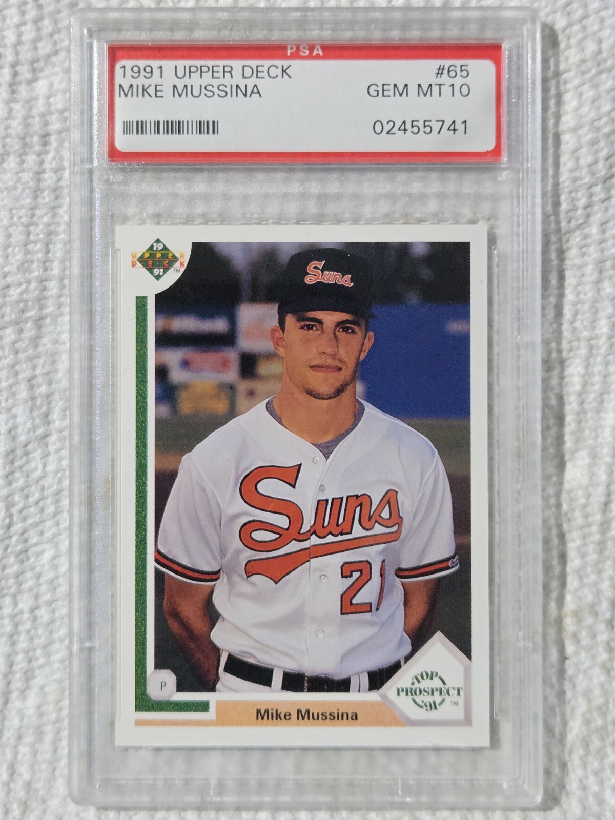 1991 Upper Deck - Top Prospect Mike Mussina #65 (RC) Psa 10