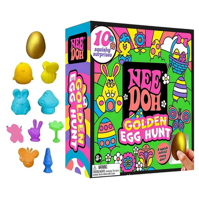 NeeDoh Golden Egg Hunt - Sensory Squeeze Toy Pudding Set Ostern Fidget Toy
