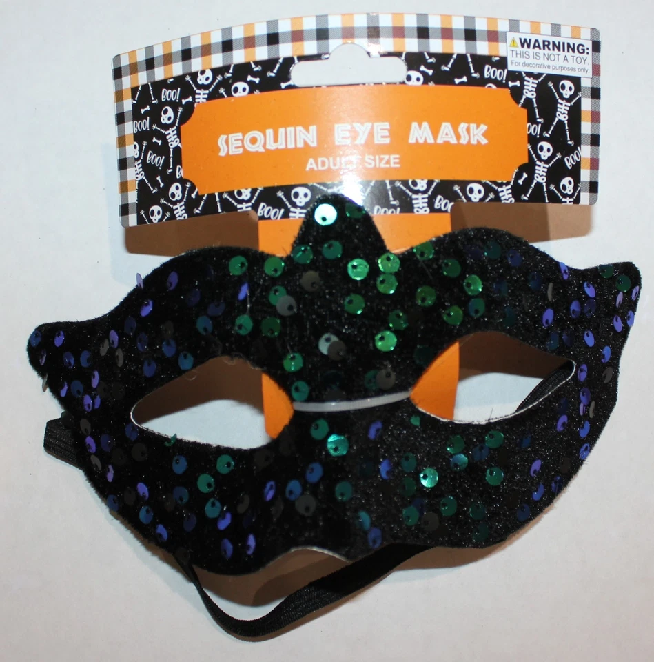 Carnival Sequin Half Mask Halloween Girls Costume Accessory Dress Up Masquerade - Image 2 of 4