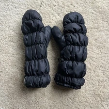 Swiss Tech Youth Black Fleece Lined Snow Ski Mittens - Size S/M - *GUC