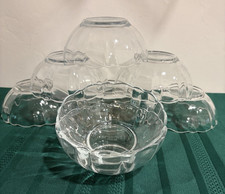 Arcoroc Arcade Bengale Nappy Clear Glass Dessert/Berry Bowls 5" Set of 8 NICE 