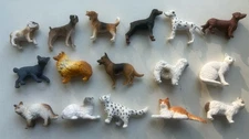 SAFARI LTD Mini Miniature Dog Cat Puppy Kitten Figure Lot of 18 Hard Plastic!
