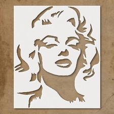 Stylized Female Face Silhouette for Elegant Craft Stencil Art - StencilAir