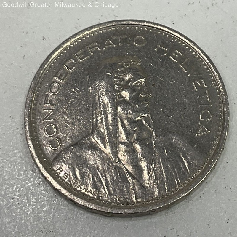 1976 Switzerland 5 Swiss Francs - 5 FR - Helvetica