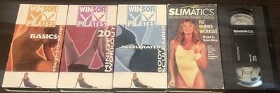 Windsor Pilates & Workout VHS Lot Of 5: Basics, 20min, Accelerated, Step 