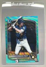 Cooper Pratt 2025 Bowman Chrome Draft #BDC-157 Aqua Wave Refractor /125