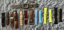Apple Watch Band Lot 42mm 44mm Leather Silicone Nylon Two-Piece Multicolor