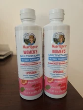 Lot Of 2 Mary Ruth's Women's Multivitamin + Hair Growth Liposomal - Peach 450mL