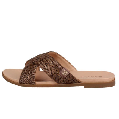 Draper James Women's Alex Raffia Brown Crossed Strap Sandals Size 11