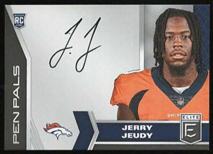 2020 Donruss Elite JERRY JEUDY "PEN PALS" On-Card Rookie Autograph RC Auto #PP6