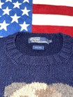 Vintage 90's Polo Ralph Lauren Grandpa Sample Bear Blue Sweater RL'92 Size M — photo 4