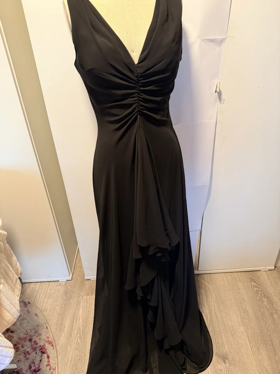 js boutique black dress JS Boutique Size 8-M Women's Black Solid One Shoulder Dress