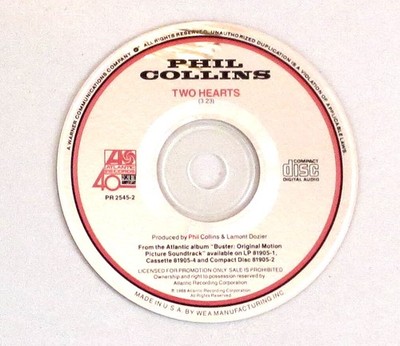 Phil Collins   Two Hearts / USA Promo CD 1988 Gut