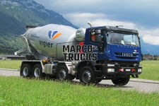 LKW Foto Iveco Trakker 450 Betonmischer Schweiz blau vigier vigier beton #j7ed