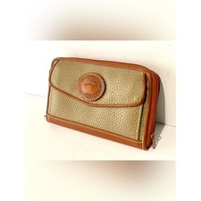 Vintage Dooney Bourke Leather Zip Key Caddy Coin Card Purse Keychain No Strap