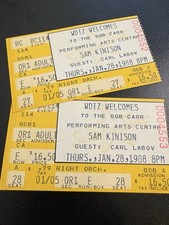 Sam Kinison Ticket Stub 1988 Orlando Bob Carr WDIZ w/ Carl LaBove