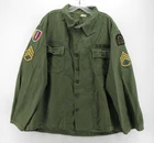 VTG US Army Shirt Men XXL Green OG-107 Vietnam Sergeant Rank E-5 Military 60s