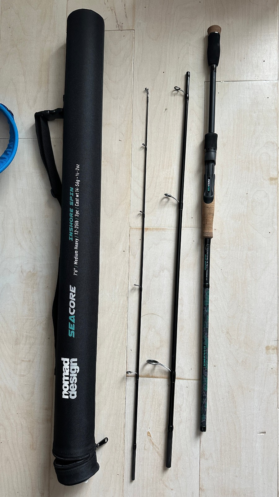 Nomad Design Seacore Inshore Spin Rod 7'6" MH Travel Rod