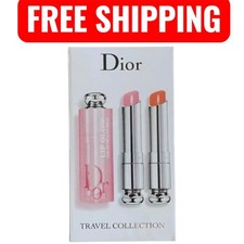 Dior Addict Lip Glow Reviver Duo 001 Pink 004 Coral Lipstick Gloss Balm NEWInBOX