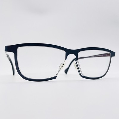 THEO JAMES Brille MATT BLAU ECKIG Brillengestell MOD: 11 503