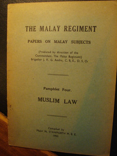 Malay Regiment Muslim Law Manual British Army Malaya Military Religious History