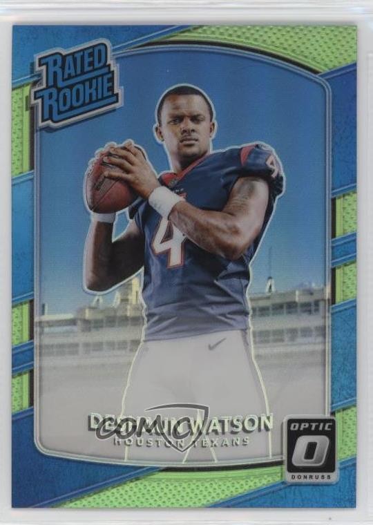 2017 Donruss Optic Rated Rookie Lime Green Prizm Deshaun Watson #195 4e9
