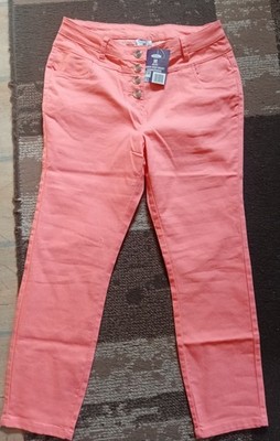 ElleNor High-Waist 7/8- Hose für Damen, apricot, Gr. M (40) / neu !
