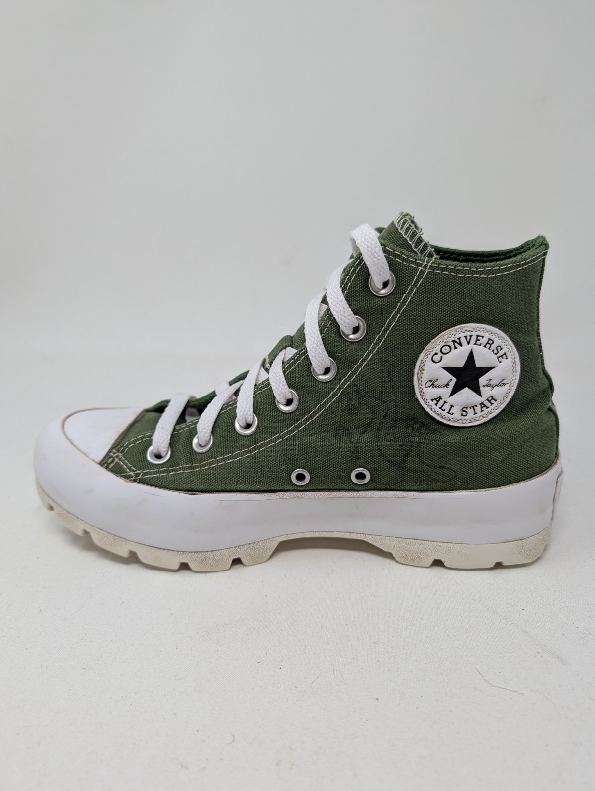 Converse Chuck Taylor Shoes Womens Size 8 Green Lugged Chunky Platform Comfort thumbnail 11